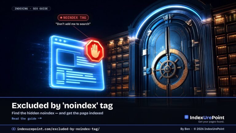 Excluded by noindex tag