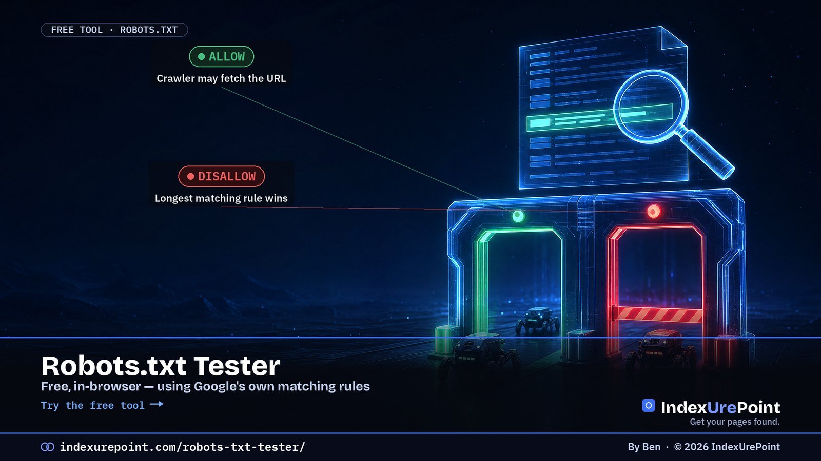 Robots.txt Tester & Validator (Free, Uses Google’s Rules)